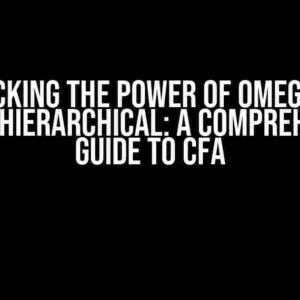 Unlocking the Power of Omega and Omega Hierarchical: A Comprehensive Guide to CFA