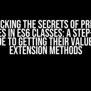 Unlocking the Secrets of Private Variables in ES6 Classes: A Step-by-Step Guide to Getting Their Values in Extension Methods