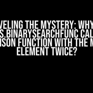 Unraveling the Mystery: Why Does slices.BinarySearchFunc Call the Comparison Function with the Matched Element Twice?